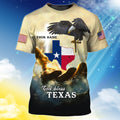 FUNSTUFFPRINT Custom God Bless Texas T-Shirt Texas Shirt Gift For Christian 3D T-shirt
