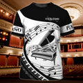 FUNSTUFFPRINT Customized 3D All Over Print T-Shirt For Pianist, Present To Piano Lovers, Piano Shirt For Him, Her 3D T-shirt