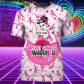 FUNSTUFFPRINT Custom Women Breast Cancer Warrior Shirt, Breast Cancer Survivor 3D Print 3D T-shirt