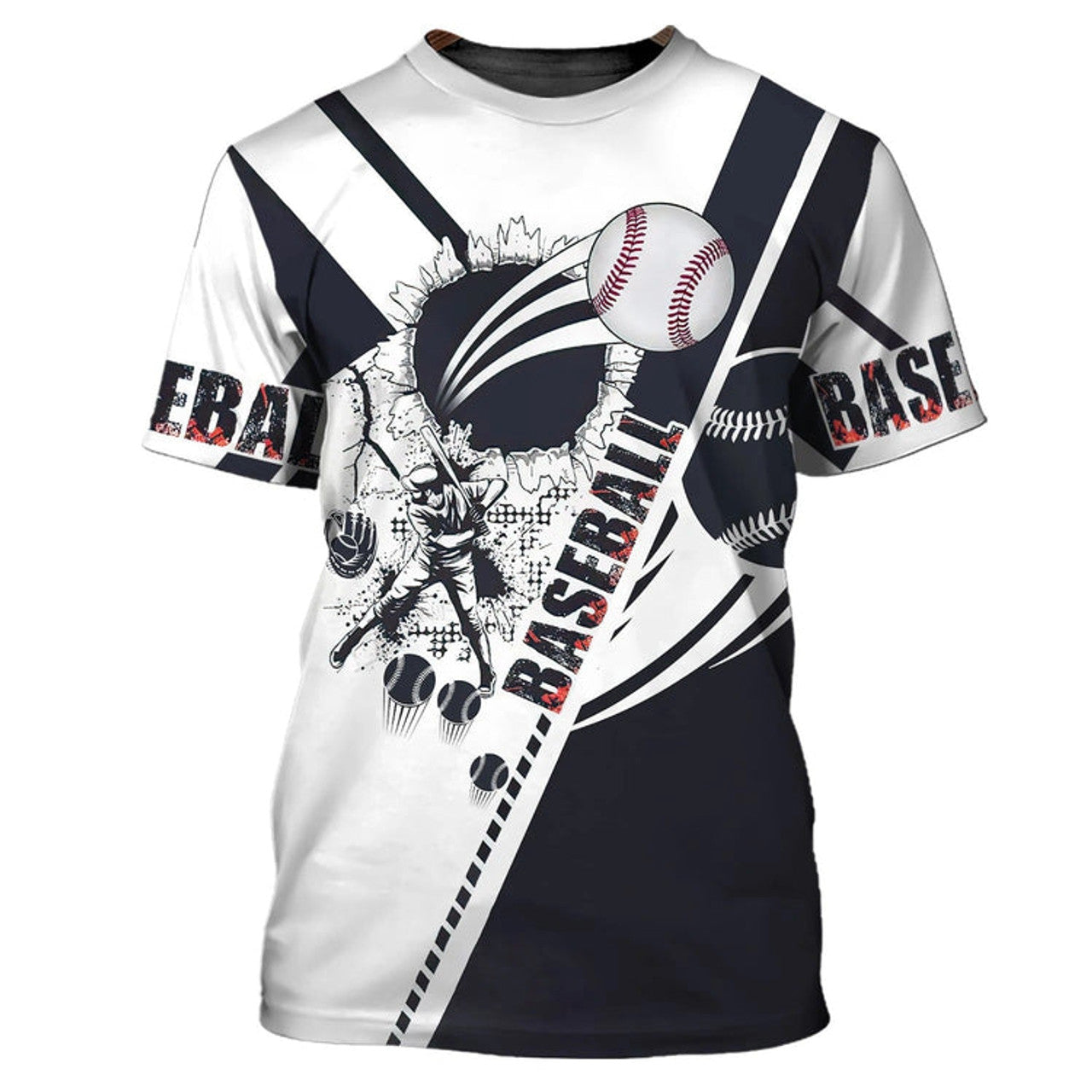 FUNSTUFFPRINT 3D Baseball Shirt Design For Men, Baseball Hawaiian Aloha Beach Shirt, Baseball Hoodie, Gift For Baseball Lover 3D T-shirt