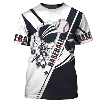 FUNSTUFFPRINT 3D Baseball Shirt Design For Men, Baseball Hawaiian Aloha Beach Shirt, Baseball Hoodie, Gift For Baseball Lover 3D T-shirt