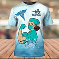FUNSTUFFPRINT Personalized 3D Full Printed Nurse Shirts Strong Storm Nurse Shirt 3D T-shirt