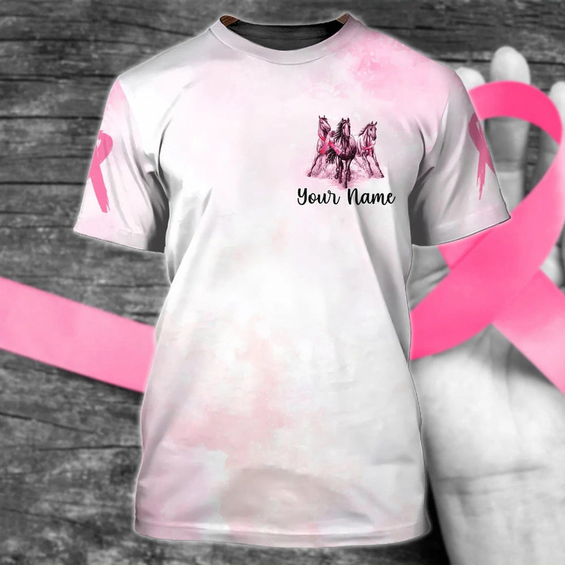 FUNSTUFFPRINT Custom 3D Breast Cancer Shirt Men Women, In October We Wear Pink Shirts 3D T-shirt