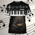 FUNSTUFFPRINT Custom With Name 3D Full Print Unisex Piano Shirt, Piano Men Shirts, Women'S Pianist 3D T-shirt