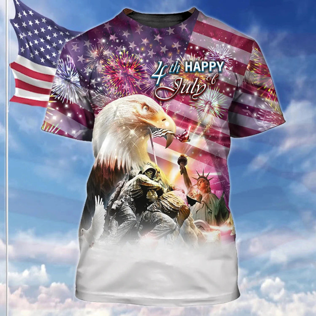 Funny 4Th Of July Independence Day 3D All Over Print T-Shirt Usa Tee 3D Shirts
