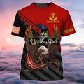 Custom Jesus Eagle 3D Full PrinT-Shirt 4Th Of July American Independence Day 3D Shirts