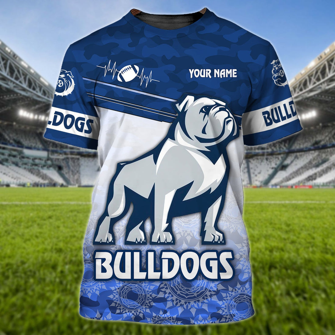 FUNSTUFFPRINT Bulldogs - Personalized Name 3D T-shirt