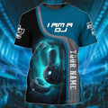 FUNSTUFFPRINT Personalized Dj T-Shirt, Cool Headphone Shirt, 3D T-Shirt For Dj Men And Women 3D T-shirt