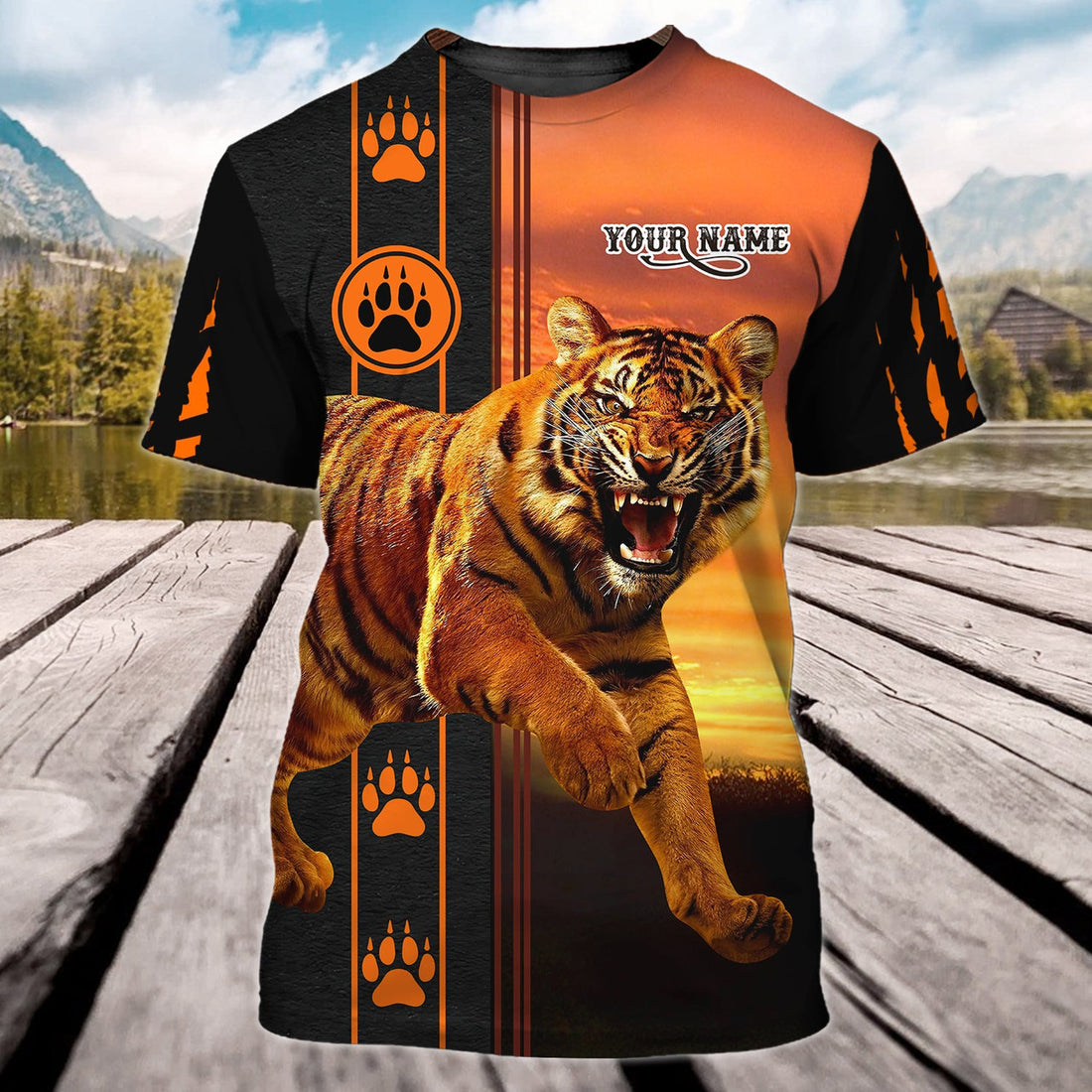 FUNSTUFFPRINT TIGER 01 - Personalized Name 3D T-Shirt