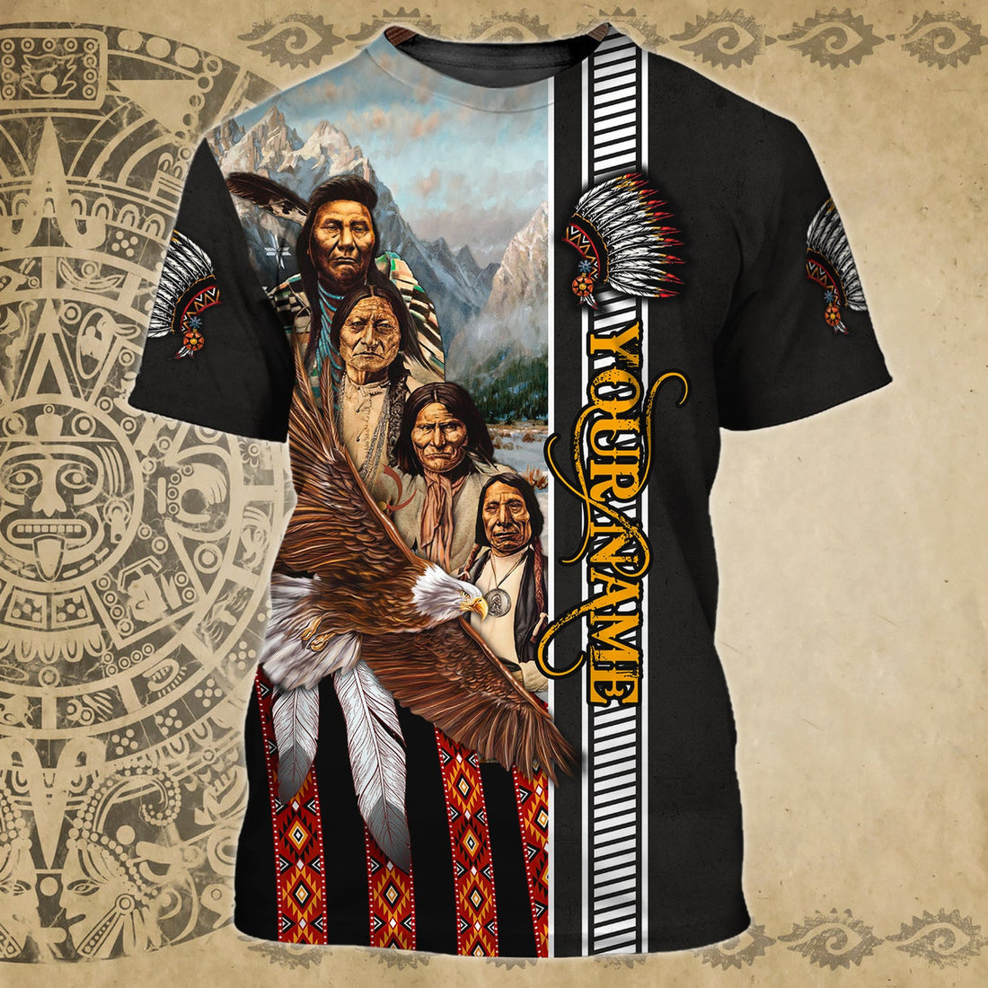 FUNSTUFFPRINT NATIVE - Personalized Name 3D T-Shirt