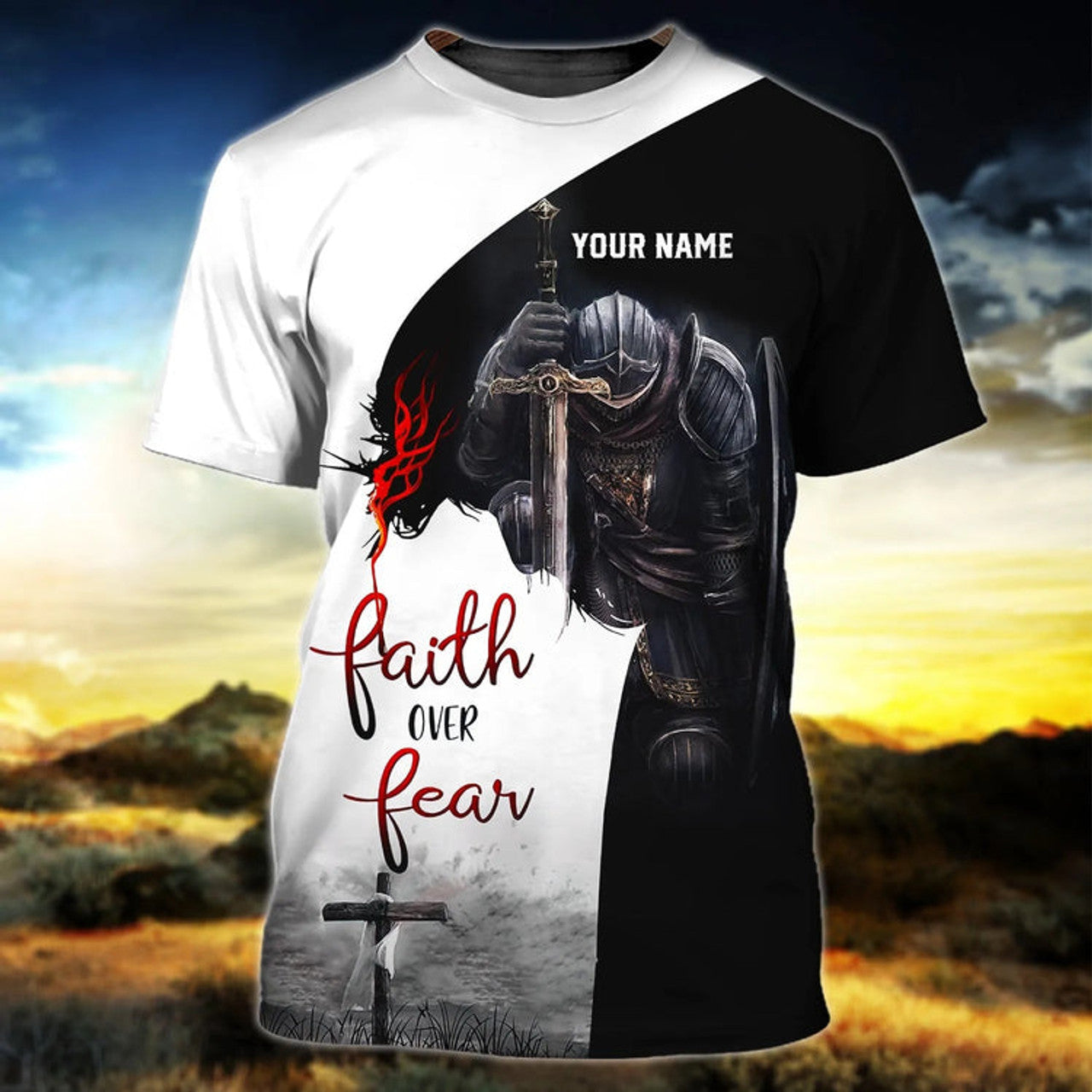 Custom Name Son Of God, Knight Templar T-Shirt, Gift For Christian Lover