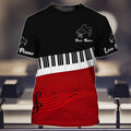 FUNSTUFFPRINT Customized Cool Piano T-Shirt For Men And Women, 3D Shirt For My Pianist Husband, Piano Shirt For Him Her 3D T-shirt