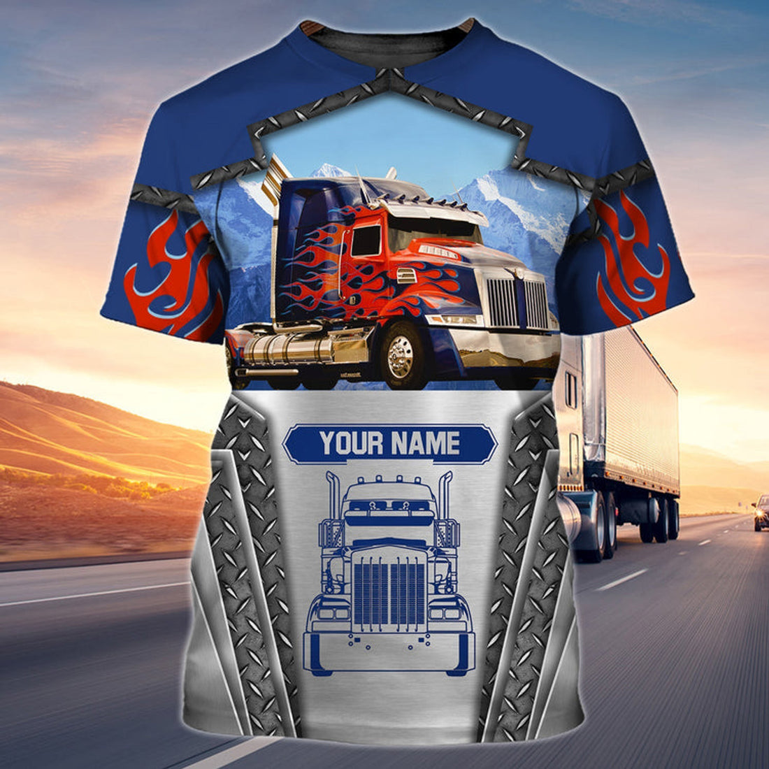 FUNSTUFFPRINT Custom 3D Trucker Shirt I Stop When I'm Done Trucking Shirts Men 3D T-shirt