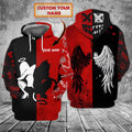 FUNSTUFFPRINT Angel and Evil - Personalized Name 3D Hoodie and Zip Hoodie