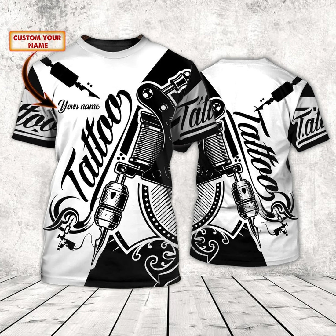 Custom Personalized Tattoo T-Shirt Men Women Tattoo Design Shirts Gift For Tattoo Lover