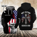 FUNSTUFFPRINT ONE NATION UNDER GOD - Personalized Name 3D Hoodie and Zip Hoodie
