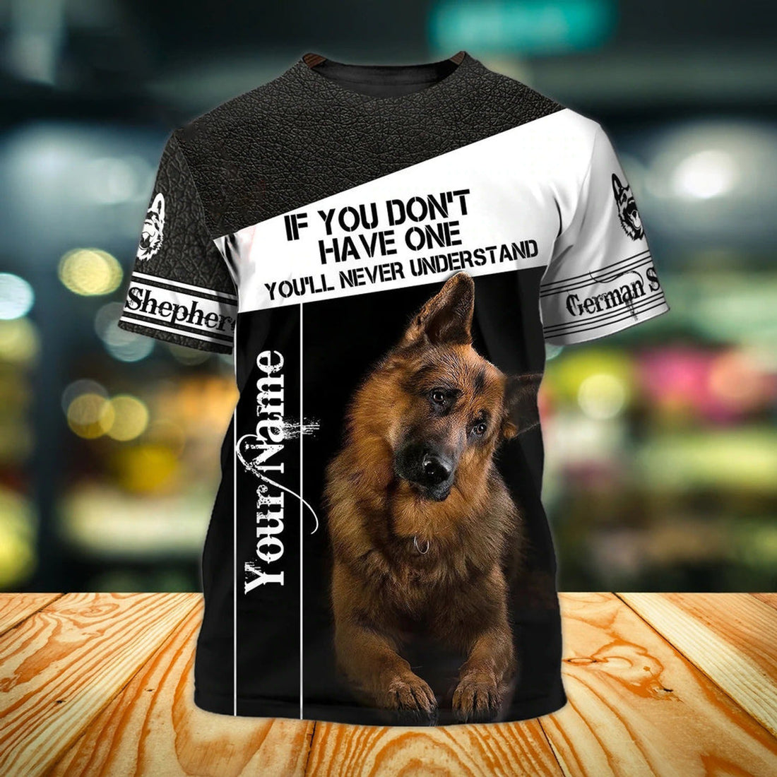 FUNSTUFFPRINT Personalized 3D Full Printed Dog In T-Shirt, German Shepherd Shirts For Adult, Dog T-Shirt For Him Her, Dog Lover Shirt 3D T-shirt