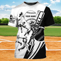 FUNSTUFFPRINT Custom Baseball Shirt, 3D Print Baseball T-Shirt, Baseball Team Uniform, Baseball Player Gifts 3D T-shirt