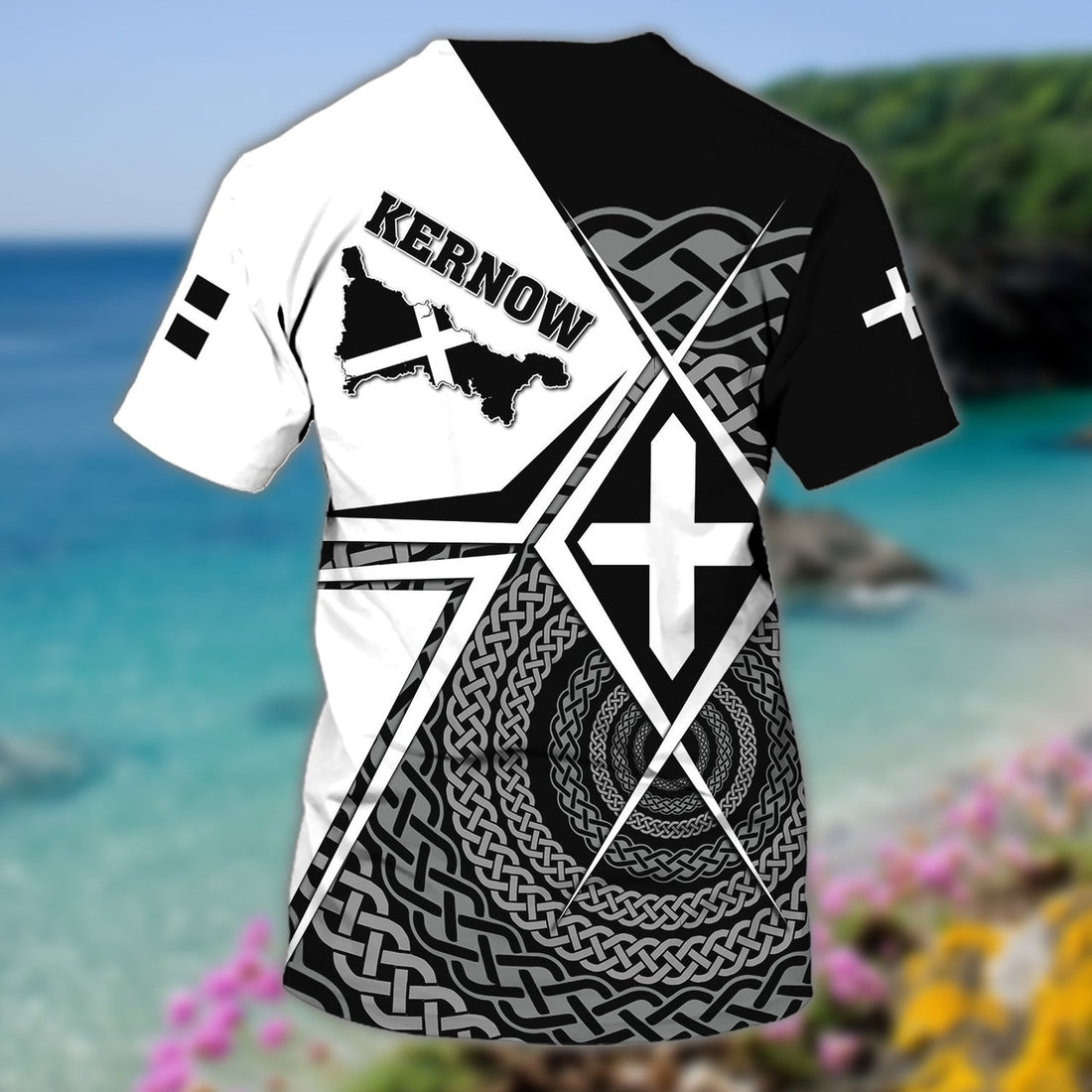 FUNSTUFFPRINT Kernow - Personalized Name 3D T-Shirt - QB95 3D T-shirt