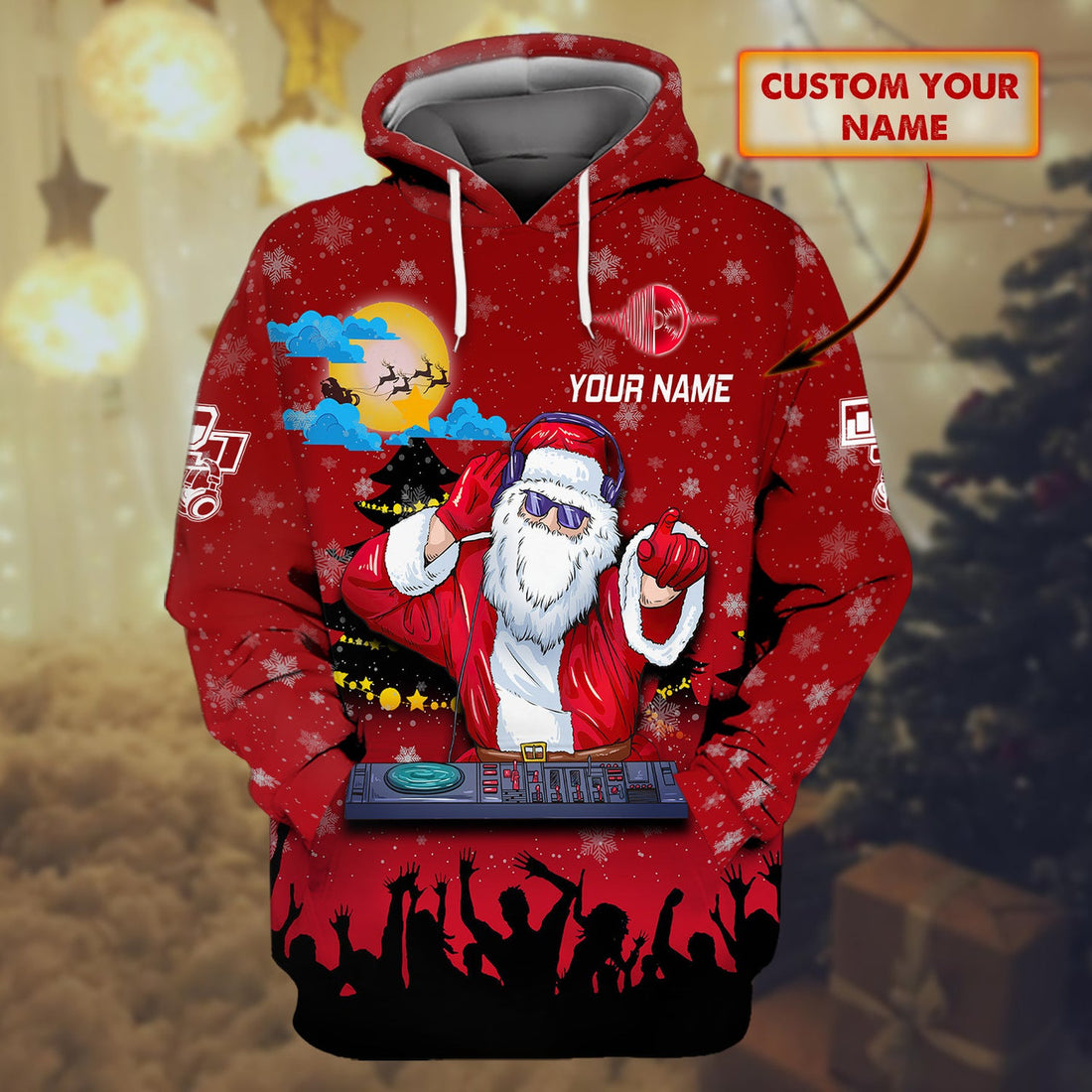 FUNSTUFFPRINT DJ 01 - Personalized Name 3D Hoodie and Zip Hoodie
