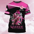 FUNSTUFFPRINT Custom Breast Cancer Awareness Women Shirt, To My Wife Breast Cancer Shirt, Daughter Breast Cancer Survivor Gift 3D T-shirt