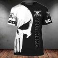 FUNSTUFFPRINT Custom Skull Welder Shirt, Welding Shirt With Skulls Pattern 3D T-shirt
