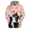 FUNSTUFFPRINT Love Cat,For Cat Lover, Full Print 3D Hoodie and Zip Hoodie