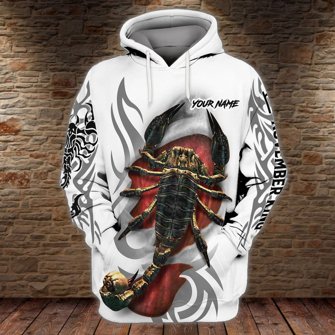 FUNSTUFFPRINT November King - Personalized Name 3D Hoodie and Zip Hoodie