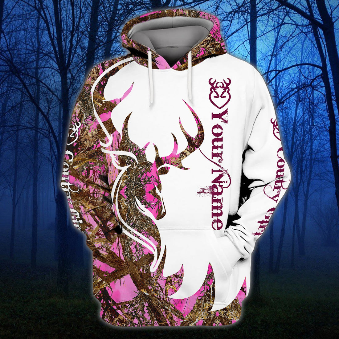 FUNSTUFFPRINT Country Girl - Personalized Name 3D Hoodie and Zip Hoodie