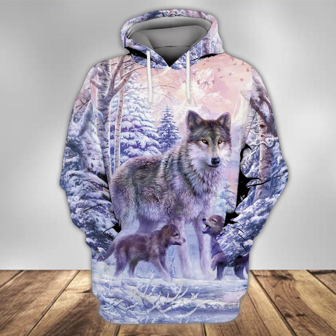 FUNSTUFFPRINT Wolf Mom - 3D Full Print 3D Hoodie and Zip Hoodie