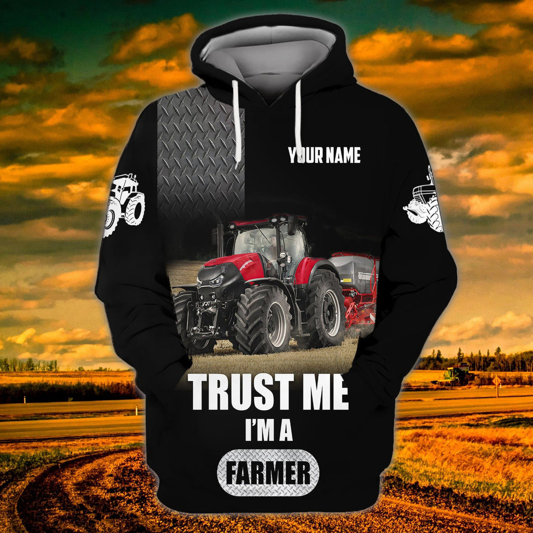 FUNSTUFFPRINT Farm - Personalized Name 3D Hoodie and Zip Hoodie