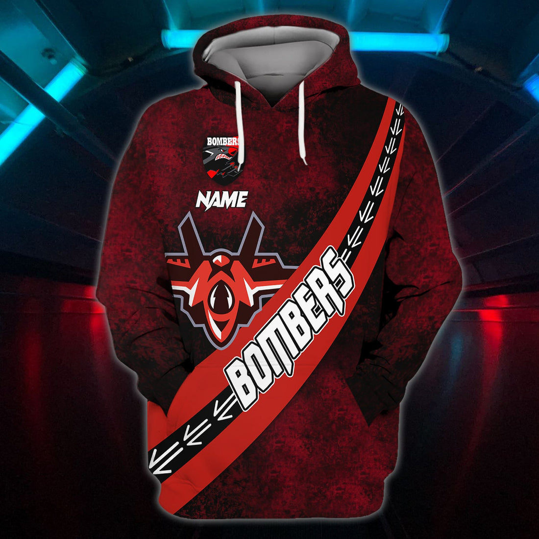 FUNSTUFFPRINT Essendon Bombers 2 - Personalized Name 3D Hoodie and Zip Hoodie