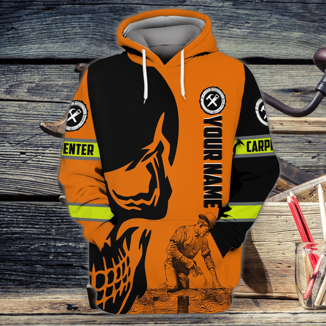 FUNSTUFFPRINT Carpenter - Personalized Name - dat93 3D Hoodie and Zip Hoodie