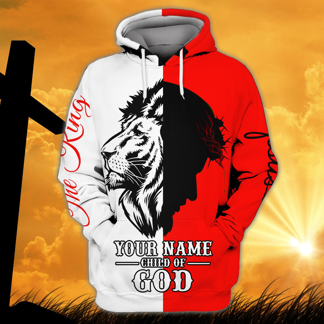 FUNSTUFFPRINT Personalized Name Child of God - 3D Hoodie and Zip Hoodie