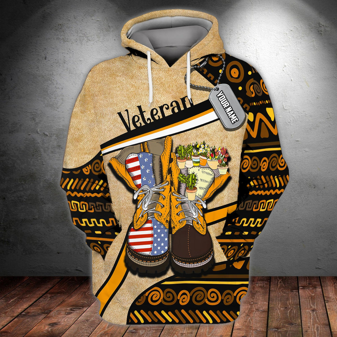 FUNSTUFFPRINT- Veteran's Wife Tv- Personalized Name 3D Hoodie and Zip Hoodie