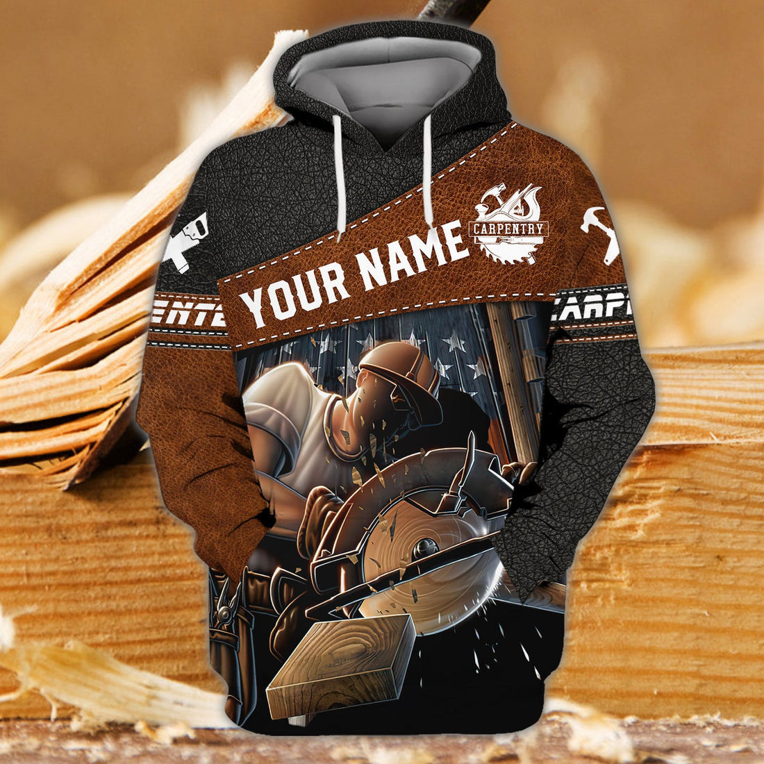FUNSTUFFPRINT Carpenter - Personalized Name- dat93 3D Hoodie and Zip Hoodie