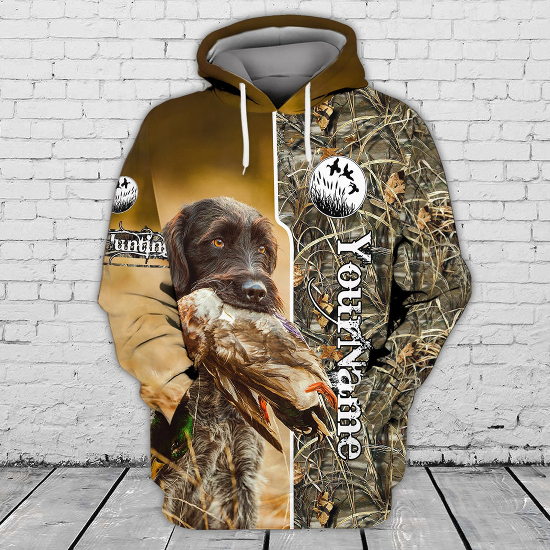 FUNSTUFFPRINT Duch Hunting - Personalized Name - CV98 3D Hoodie and Zip Hoodie