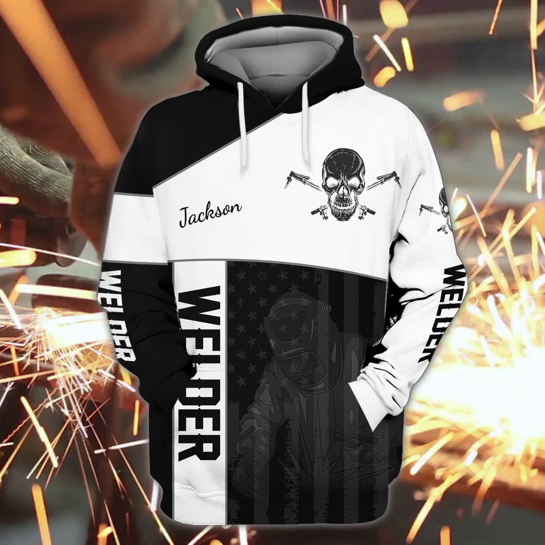 FUNSTUFFPRINT WELDER - Personalized Name 3D Hoodie and Zip Hoodie