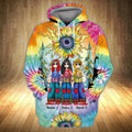 FUNSTUFFPRINT Hippie - Personalized Name - Dah 40 3D Hoodie and Zip Hoodie