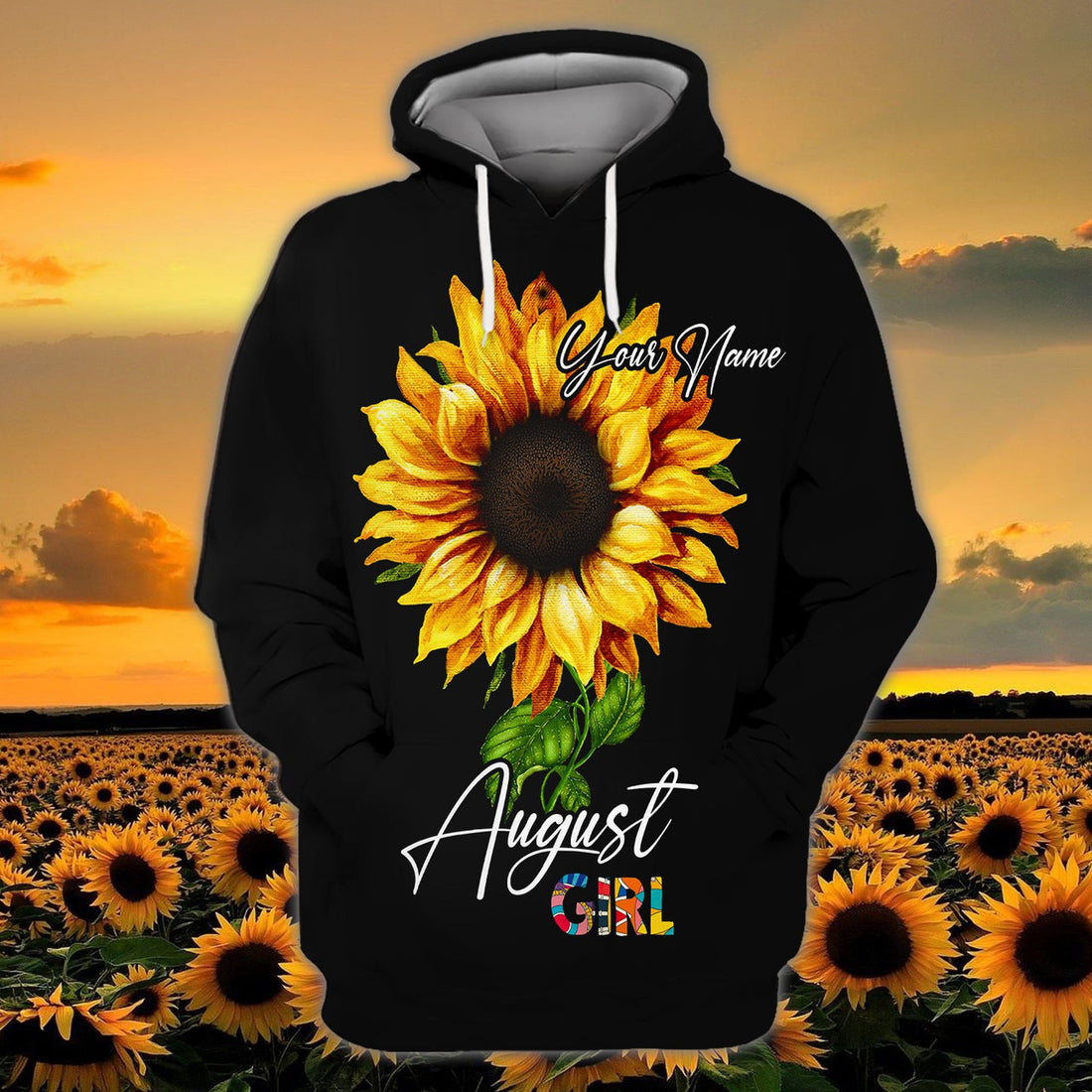 FUNSTUFFPRINT August Girls with Tattoos Pretty Eyes and Thick Thighs - Personalized Name 3D Hoodie and Zip Hoodie