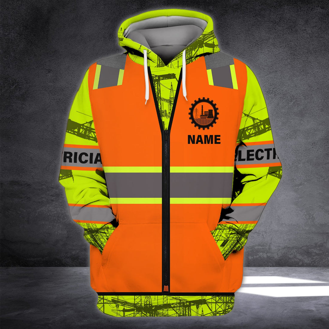 FUNSTUFFPRINT Electrician Uniform - Personalized Name 3D Hoodie and Zip Hoodie
