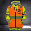 FUNSTUFFPRINT Electrician Uniform - Personalized Name 3D Hoodie and Zip Hoodie
