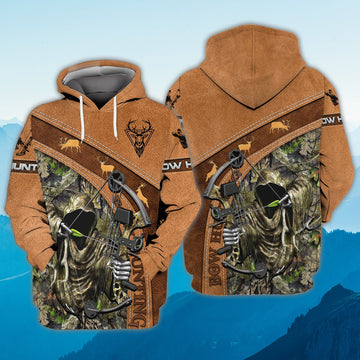 FUNSTUFFPRINT Bow Hunting 3D Hoodie and Zip Hoodie
