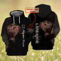 FUNSTUFFPRINT Labrador Retriever - Personalized Name 3D Hoodie and Zip Hoodie