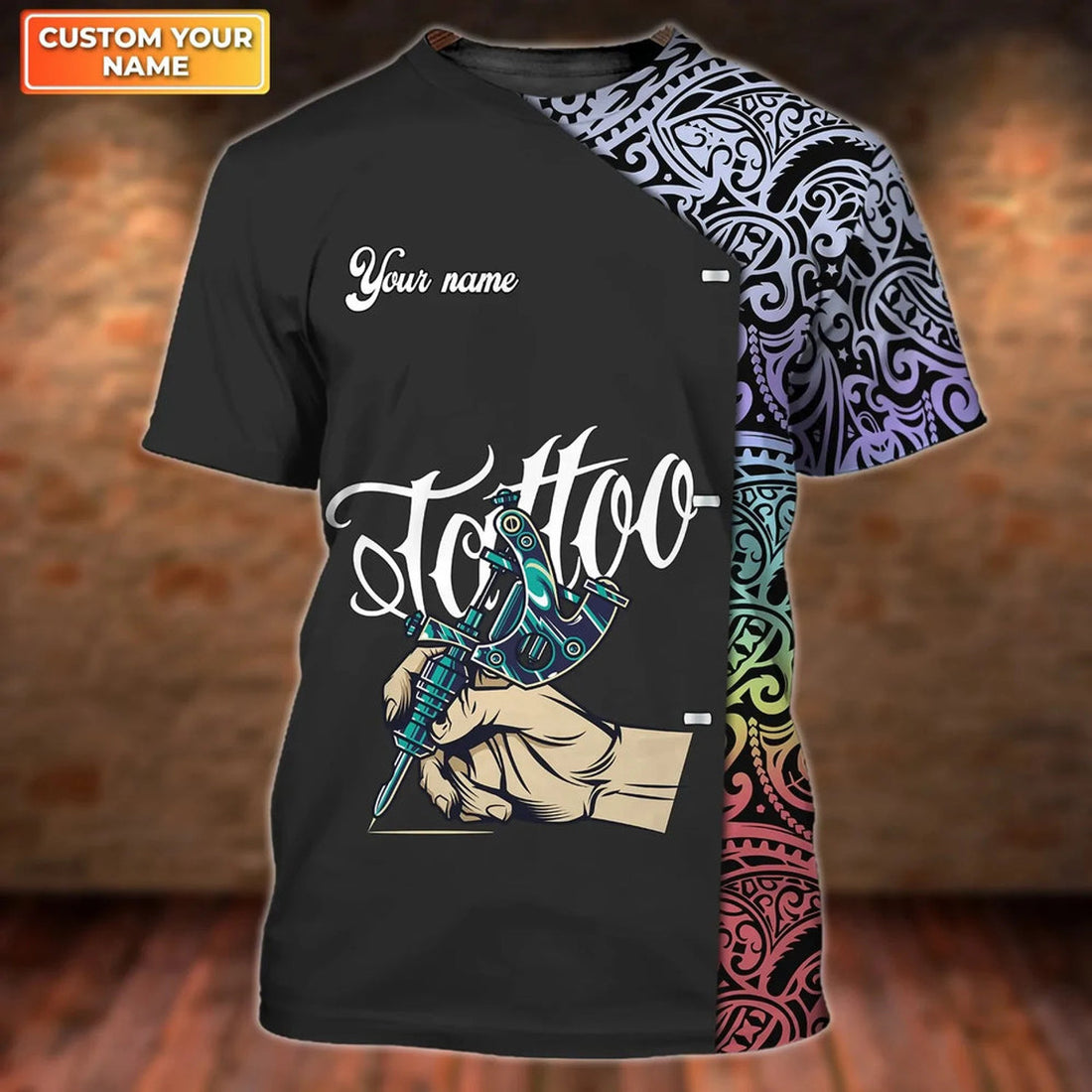 Custom 3D Print Tattoo Men Shirt, Custom T-Shirt For Tattoo Shop, Best Gift For A Tattoo Artist