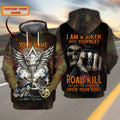 FUNSTUFFPRINT Custom Name Hoodie shirt-I am a biker 3D Hoodie and Zip Hoodie