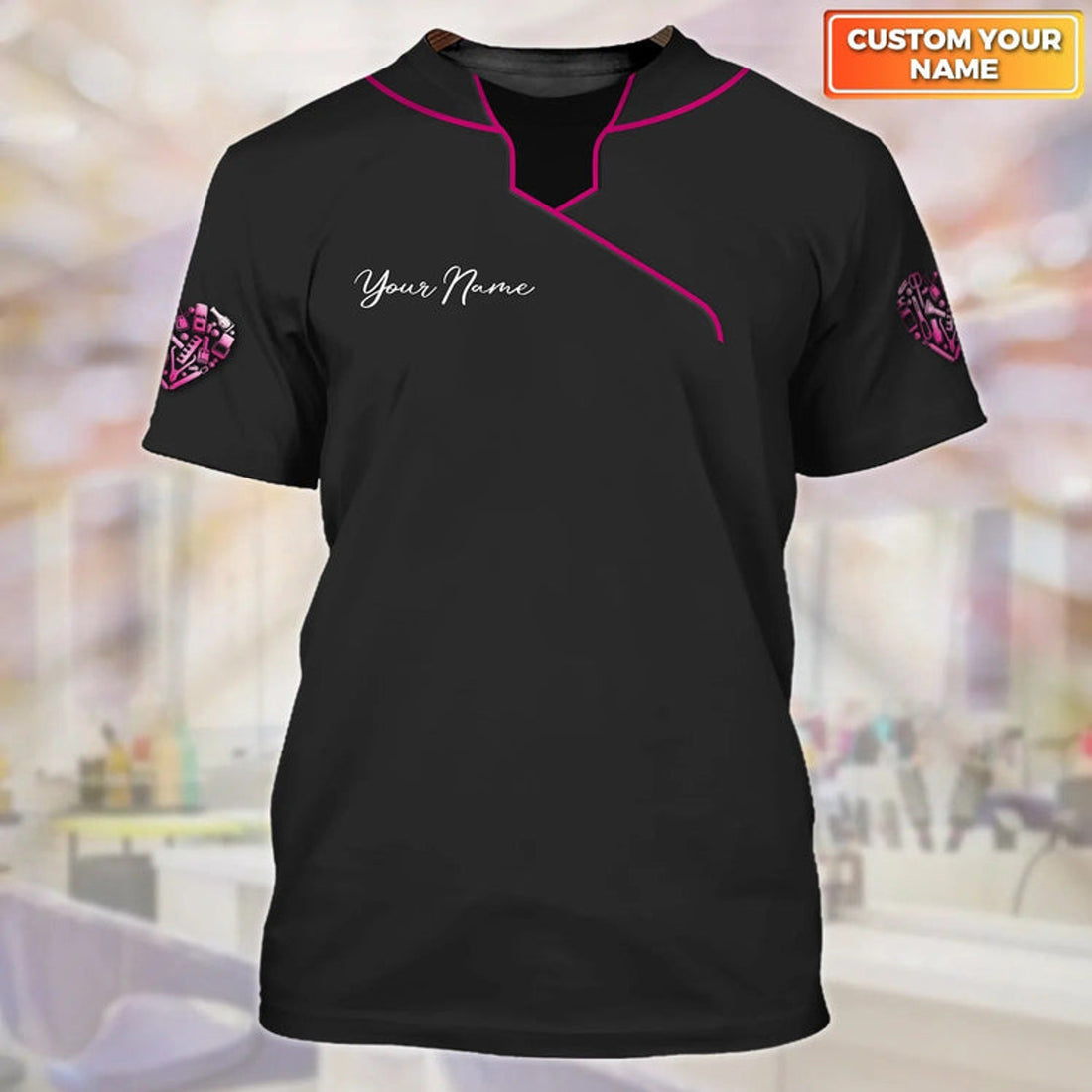 FUNSTUFFPRINT Custom Women Beauty Tech T-Shirt, Beauty Is My Business 3D All Over Print T-Shirt, Gift For Beauty Shop 3D T-shirt