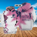 FUNSTUFFPRINT Swing Swear Repeat - Personalized Name- Dah 79 3D Hoodie and Zip Hoodie