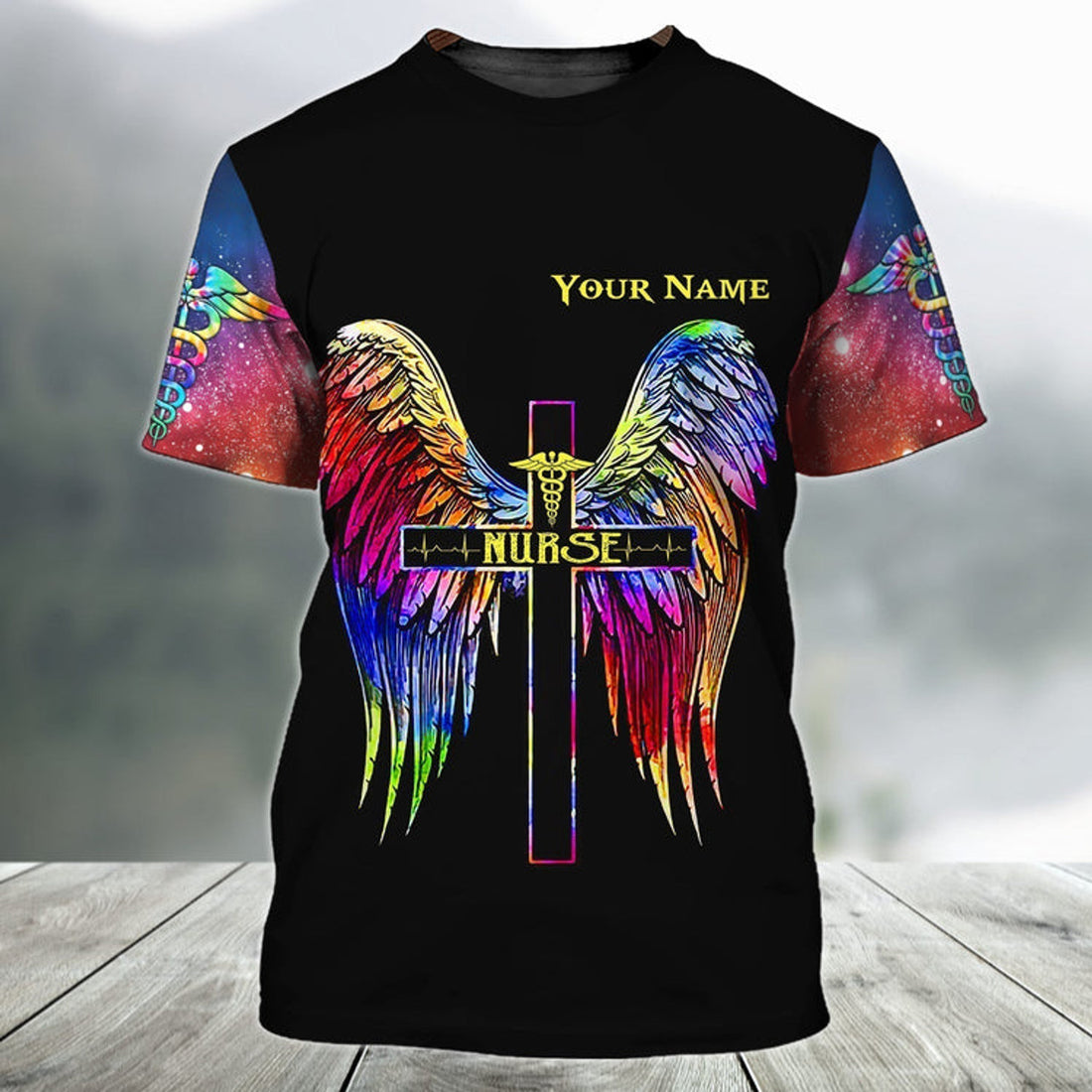 FUNSTUFFPRINT Customized 3D Shirt For A Nurse God Found Strongest Women Made Them Nurse 3D T-shirt