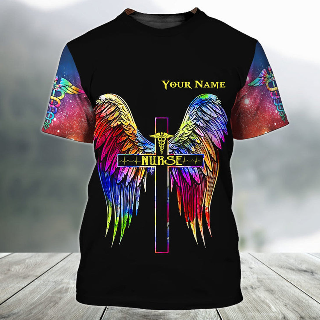 FUNSTUFFPRINT Nurse - Personalized Name 3D T-Shirt, God Found Some Of The Strongest Women and Make Them Nurse 3D T-shirt